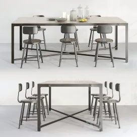 Potterybarn dining table loft mini chair
